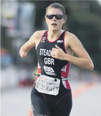  ??  ?? Lauren Steadman is favourite to strike gold in the triathlon.