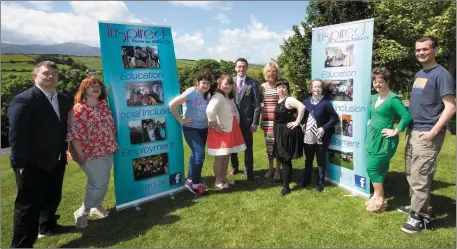  ??  ?? David Malone, Sinead Joy, Niamh O’Connor, Labhaoise O’Connor, Breda O’Sullivan, Denise O’mahony, Carmel Roche and Jack Dowey Kingston of the ‘Inspired’ group who launched their fashion show with Jonathan Collins (General manager of Ballyroe Heights...