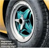  ??  ?? Magnesium wheels reduce unsprung weight