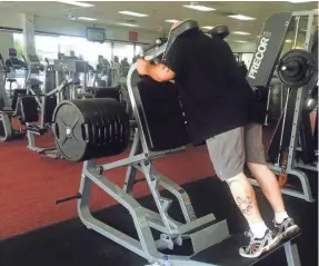  ?? COURTESY OF JAMIE KEETON ?? At 50 years old, Jamie Keeton said he continues to lift hundreds of pounds of weight.