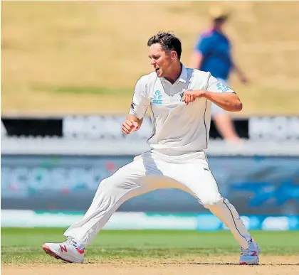  ?? Photo/ Photosport ?? Trent Boult’s five-wicket bag in the second innings was hard-earned as Bangladesh fought hard.