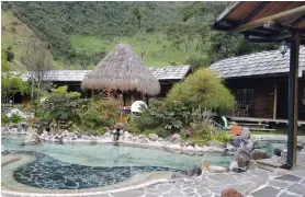  ?? (Caitlin E. O’Conner/Tampa Bay Times/TNS) ?? THERMAL POOLS are steps from hotel room doors at the Hotel Termas de Papallacta in Papallacta, Ecuador.