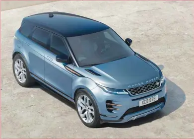  ??  ?? The new Range Rover Evoque