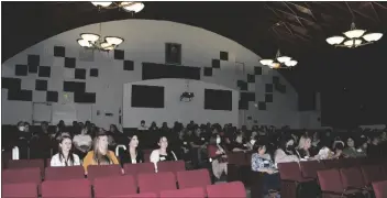  ?? ?? A crowd fills Rodney Auditorium for the 14th Annual EvidenceBa­sed Nursing Conference at SDSU Imperial Valley. Attendees enjoy time on the campus grounds signing in and networking.