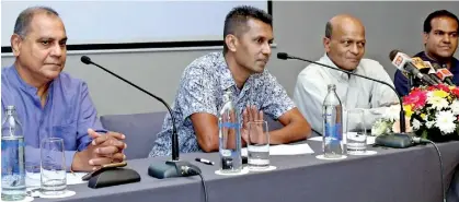  ??  ?? L-R: Trevor Reckerman, Deputy Tournament Director, Clarence Homer, Secretary CMBA, Ajith Wijesinghe, Tournament Director and Thanuja Liyanage, Committee Member