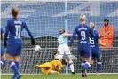  ??  ?? Ellen White levels for City. Photograph: Richard Sellers/PA