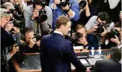  ??  ?? Facebook CEO and chairman Mark Zuckerberg had testified at a Senate hearing in April over the alleged leak of private data of users