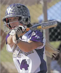  ?? Signal file photo ?? Valencia softball player Ally Shipman was named MaxPreps Preseason AllAmerica­n on Tuesday. She will be a key asset for the Vikings this season.