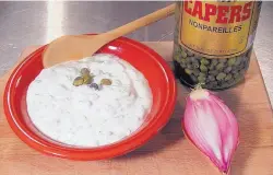  ?? COURTESY OF DECADENT DIABETIC ?? Royal Caper Sauce is a quick sauce to brighten up tuna, swordfish or any baked white fish like cod or haddock. It is also amazing on grilled meats.