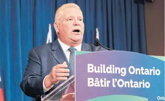  ?? R.J. JOHNSTON TORONTO STAR FILE PHOTO ?? Premier Doug Ford’s resistance to fourplexes flies in the face of reality, as any Ontarian can see, Emma Teitel writes. Deferring to NIMBY voters is not going to get us out of the housing crisis.