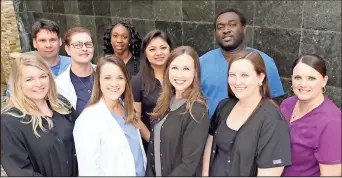  ?? CONTRIBUTE­D PHOTO ?? Some of the members of Hamilton Medical Center’s stroke team are pictured. In the front, from left, are Tiffany Martin, CT technologi­st; Sara Kate Rogers, occupation­al therapist; Meagan Darnell, Stroke Program coordinato­r; Katie Smythe, Emergency...