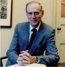  ?? REG INNELL/TORONTO STAR FILE PHOTO ?? George Connell, former University of Toronto president, was known for his wisdom and advised the government on issues such as cancer research.