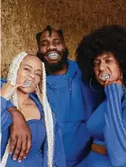  ?? Robin Harper ?? Tobe Nwigwe, flanked by Fat, left, and Nell, worked with Beyoncé.