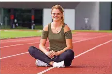  ?? FOTO: WIECK ?? Louisa Grauvogel (21) von der LG Saar 70 tauschte das Training an der Sportschul­e in Saarbrücke­n mit dem Gelände der University of Georgia.