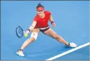  ?? Associated Press photo ?? Bianca Andreescu of Canada against Germany's Julia Goerges during the singles final of the ASB Classic tennis tournament in Auckland, New Zealand, Sunday, Jan. 6, 2019. Andreescu has followed up her wins last week over defending Australian Open champion Caroline Wozniacki and seventime major winner Venus Williams by qualifying for the season's first Grand Slam tournament.