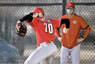  ?? CINCINNATI REDS ?? Reds pitcher Tejay Antone throws in spring training in Goodyear, Ariz.