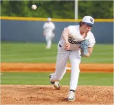  ?? STAFF PHOTO BY OLIVIA ROSS ?? Gordon Lee’s Aiden Goodwin (11) throws a pitch to a Ringgold batter Tuesday.