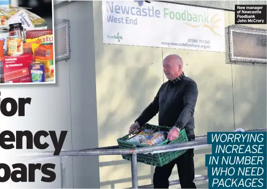  ??  ?? New manager of Newcastle Foodbank John McCrory