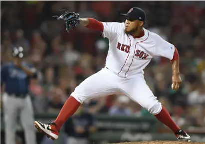  ?? HERALD STAFF FILE ?? ‘MORE STRATEGY INVOLVED’: Red Sox lefty Darwinzon Hernandez could be in line to close games, according to interim manager Ron Roenicke.