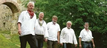  ?? Foto: Ronald Hummel ?? Louy, Mike, Audi, Mitch und Speedy (von links) ergeben in der Summe die Band Nordilo.