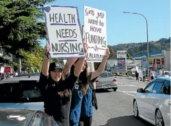  ?? PHOTO: STUFF ?? Nurses will vote on strike action from Monday, the New Zealand Nurses Organisati­on has announced.