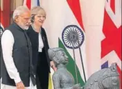  ?? REUTERS FILE ?? Prime Minister Narendra Modi and his British counterpar­t Theresa May in New Delhi on November 7, 2016.