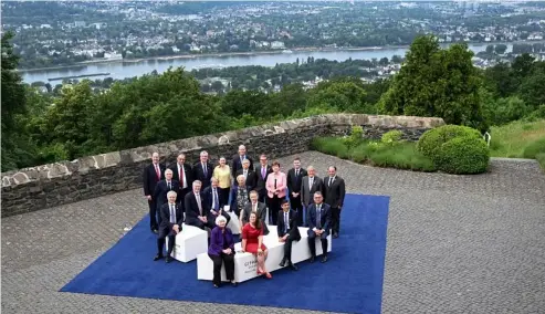  ?? ?? G7 Finance Ministers Meeting hosted by German Finance Minister Christian Lindner pose at the federal guest house Petersberg, near Bonn, Germany, May 19, 2022.