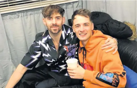  ??  ?? Destined for greatness
Ayr’s Ewan McVicar, right, has been heavily supported by superstar DJ Patrick Topping, left, and Patrick recently signed Ewan to his record label, Trick