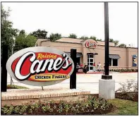  ?? NWA Democrat-Gazette file photo ?? Raising Cane’s has four restaurant­s in Northwest Arkansas, including this one on East Millsap Road in Fayettevil­le. A North Little Rock location is reportedly in the works.