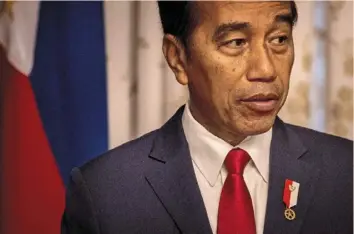  ?? — reuters ?? Outgoing leader: happily, economic nationalis­m has been less strident in Jokowi’s later years than during his first term.