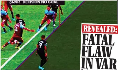  ??  ?? FARCE: Sterling is offside by an armpit and (right) our revelation last August