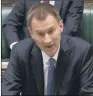  ??  ?? JEREMY HUNT: Said Saudi claims about death in consulate were not credible.