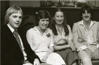  ??  ?? Nico Whelan, RIP; Helen Connolly, Helen Whelan andEddie Kehoe at the 1979 Ross Celtic dinner dance.