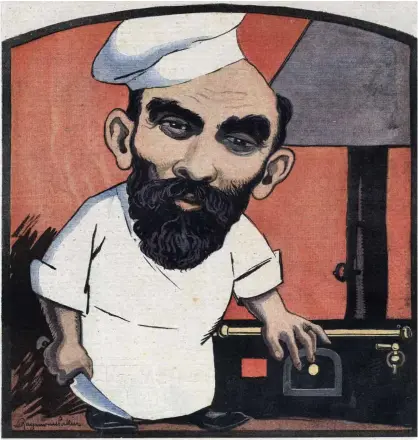  ??  ?? Caricatura de Landru como carnicero en el suplemento dominical del diario francés Le Petit Journal, 13 de noviembre de 1921.