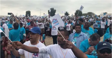  ?? SUPPLIED ?? THE African Christian Democratic Party launched its party manifesto on Saturday in Kuils River. In his speech, party leader Reverend Kenneth Meshoe lashed out at other political parties and their leaders. |