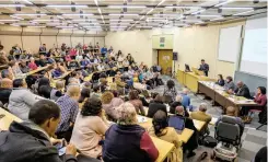  ?? Supplied ?? A SECTION of the participan­ts at yesterday’s Stellenbos­ch University Symposium on restructur­ing science and research on the basis of justice inclusion and ethical integrity. The conference was held in the University Library Auditorium. |