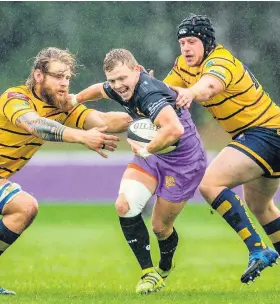  ?? Picture: John White ?? Clifton’s Mitch Spencer, centre, scored two tries against the Rams