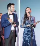  ?? FOTO ?? John López y Leidy Montoy, ganadores categoría Comunión en celebració­n de Premios Resplandor 2017.