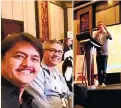  ??  ?? Boboi Costas spoke on sustainabl­e environmen­tal and ecological balance. He is shown with Edwin Ortiz, Cebu Chamber of Commerce and Industry Tourism chairman. TOURISM HEAD OF THE CEBU PROVINCE