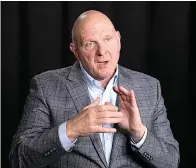  ?? AP Photo/Mark Lennihan ?? right
Steve Ballmer, founder of USA Facts, talks during an interview Thursday in New York.