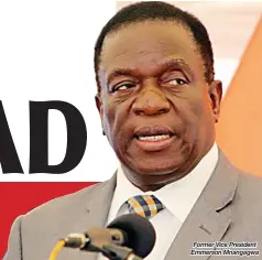  ??  ?? Former Vice President Emmerson Mnangagwa