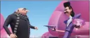  ?? ILLUMINATI­ON AND UNIVERSAL PICTURES VIA AP ?? This image released by Illuminati­on and Universal Pictures shows characters Gru, voiced by Steve Carell, left, and Balthazar Bratt, voiced by Trey Parker, in a scene from “Despicable Me 3.”