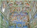  ?? ANN TATKO-PETERSON/ CONTRA COSTA TIMES ?? The painted ceiling and “Last Judgment” in the Sistine Chapel are considered to be among the crowning achievemen­ts of Michelange­lo.