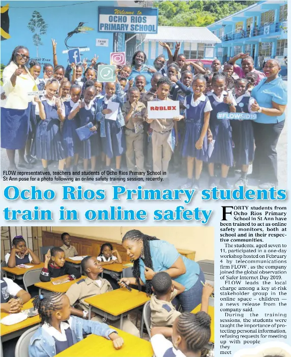 Ocho Rios Primary students train in online safety - PressReader