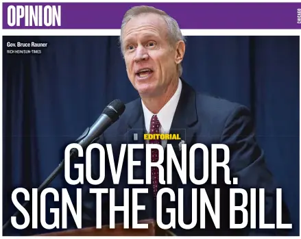  ?? RICH HEIN/ SUN- TIMES ?? Gov. Bruce Rauner