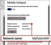  ??  ?? If you use a USB dongle to get your laptop online, you can share it with other devices by setting up a hotspot in Windows