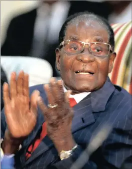  ?? PICTURE: SIPHIWE SIBEKO / REUTERS ?? OUSTED: Robert Mugabe at the 2nd Session of the South Africa-Zimbabwe Bi-National Commission in South Africa in October.