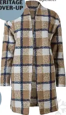  ??  ?? THE HERITAGE COVER-UP Check coat, €49, Collection at Marks & Spencer