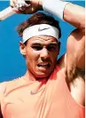  ??  ?? Strong contender: Rafa Nadal powers through