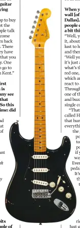  ??  ?? THE 1969 BLACK FENDER STRATOCAST­ER. AKA THE BLACK STRAT. IS IT TOO EARLY TO PUT IT ON OUR CHRISTMAS LISTS?